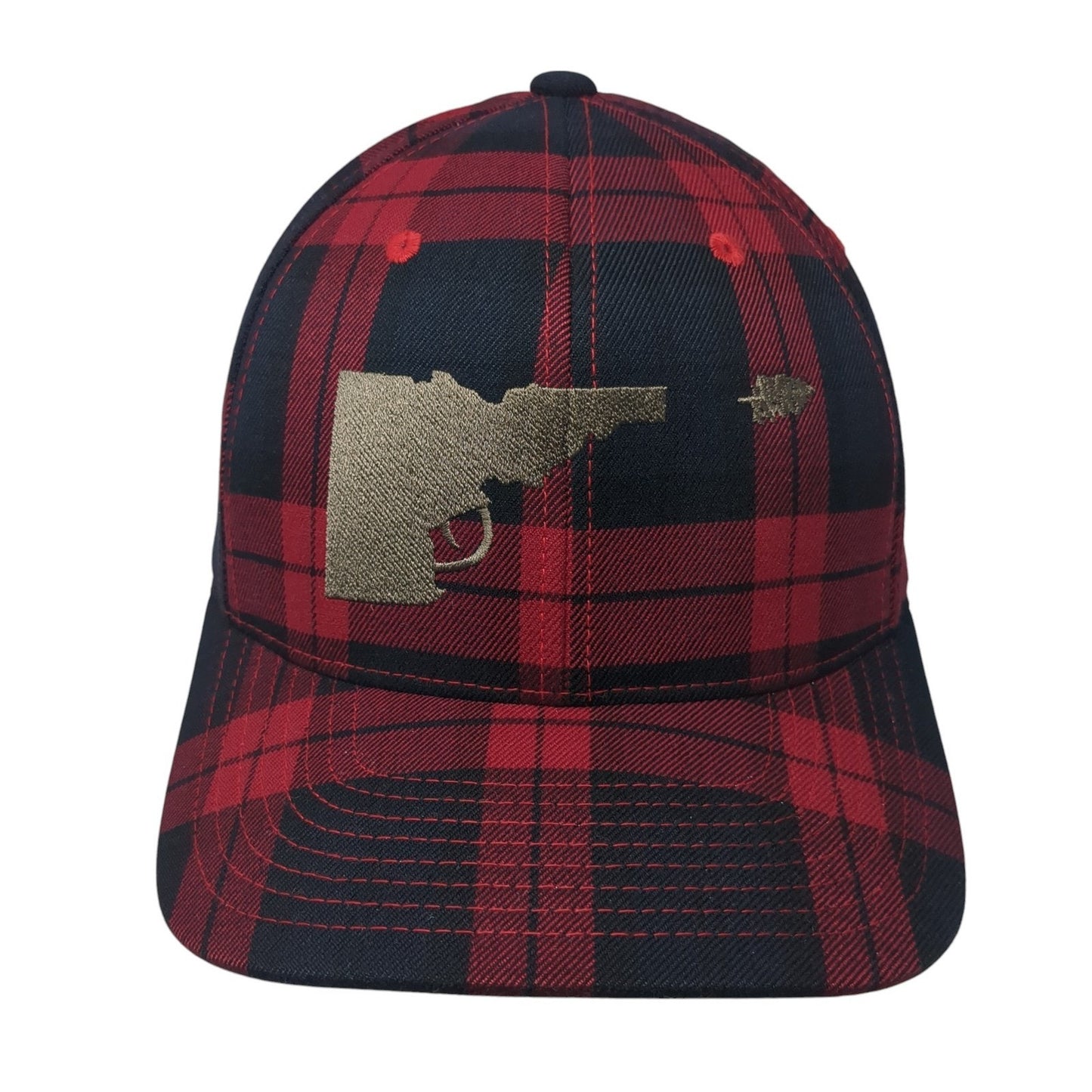 Idaho Tree Gun Fitted Baseball Cap Multicolor XL Checkered Flexfit Yupoong
