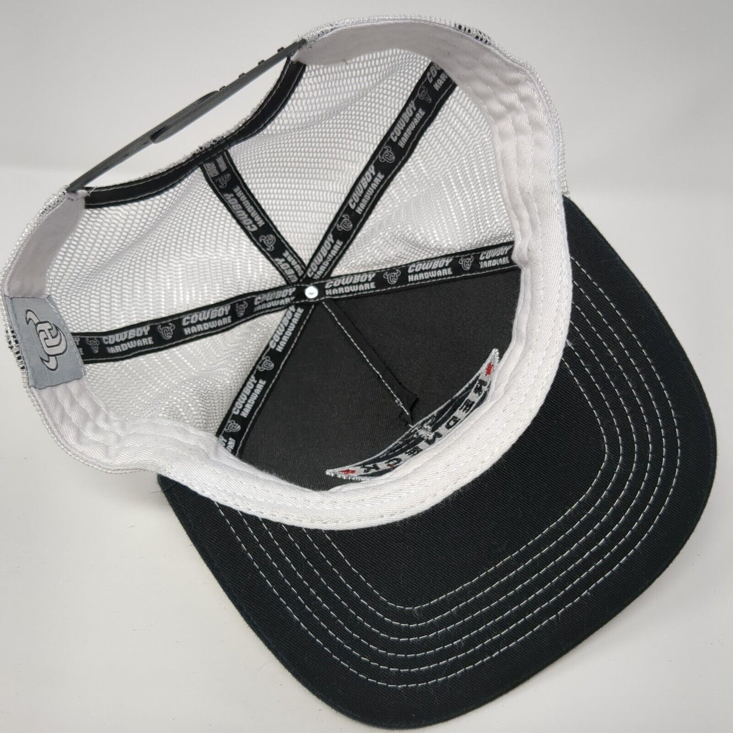 Redneck Snapback Mesh Back Trucker Hat Black One Size Cowboy Hardware