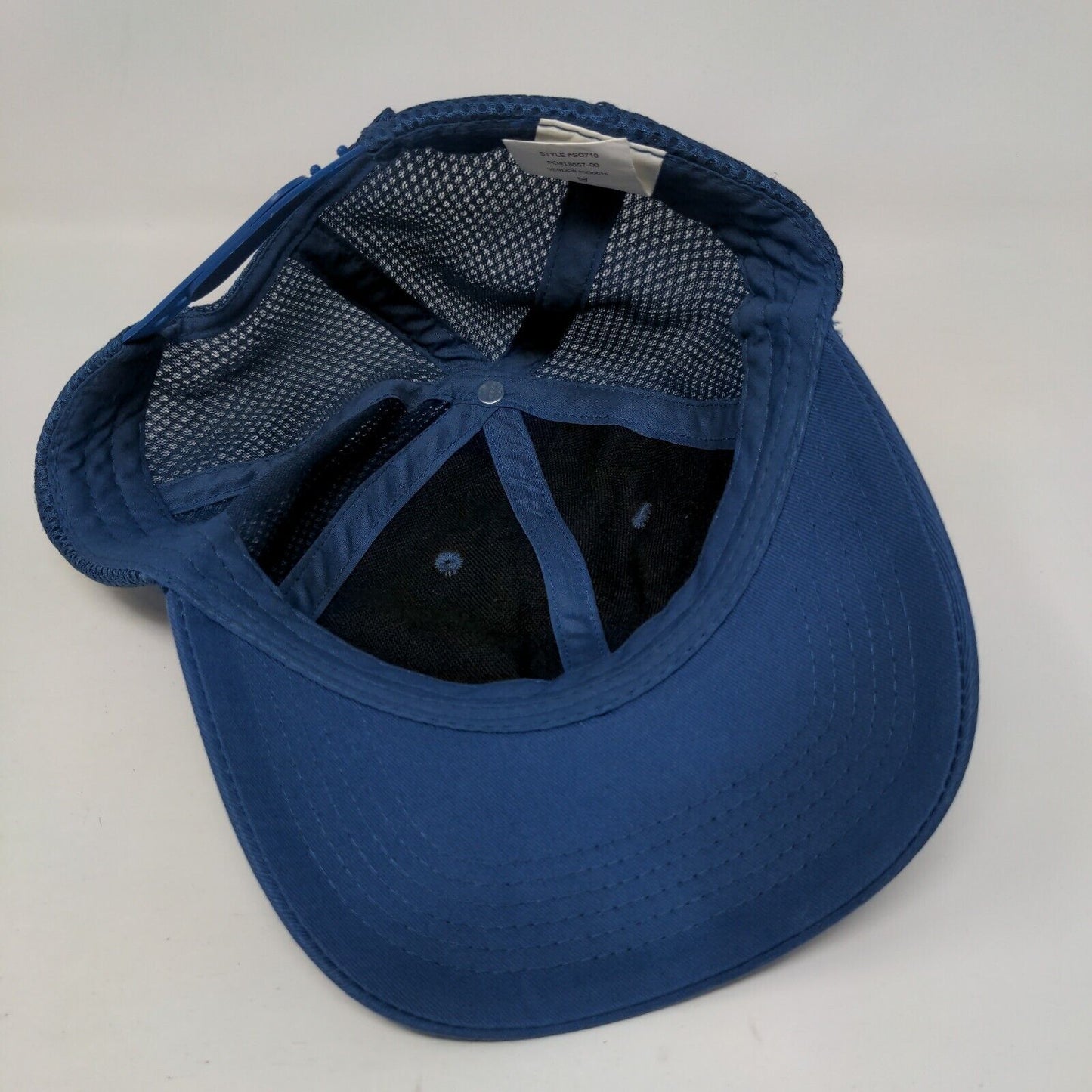 Sonic Snapback Hat Blue One Size Embroidered Mesh Back Solid 6 Panel