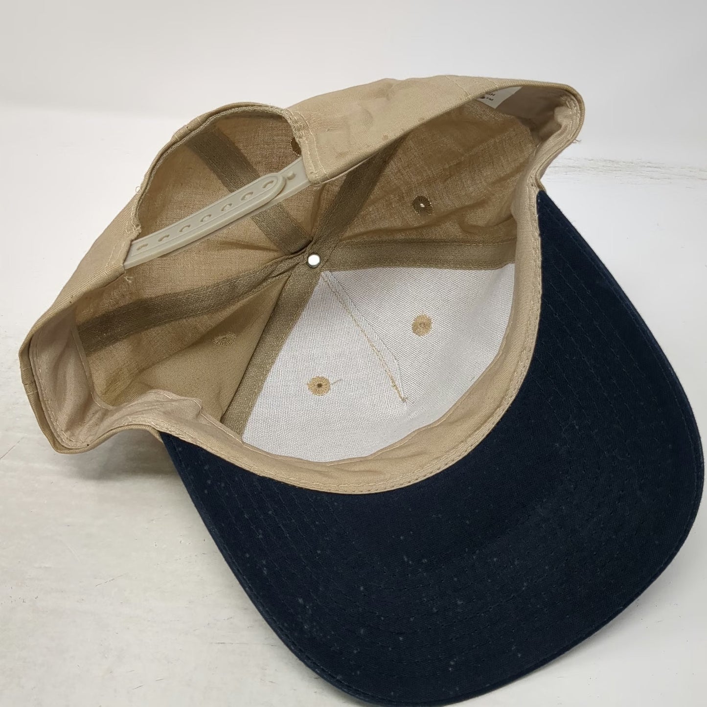 Lite Pro 5 Panel Beige Blue Vintage Snapback Industrial NAO Inc Cotton Hat