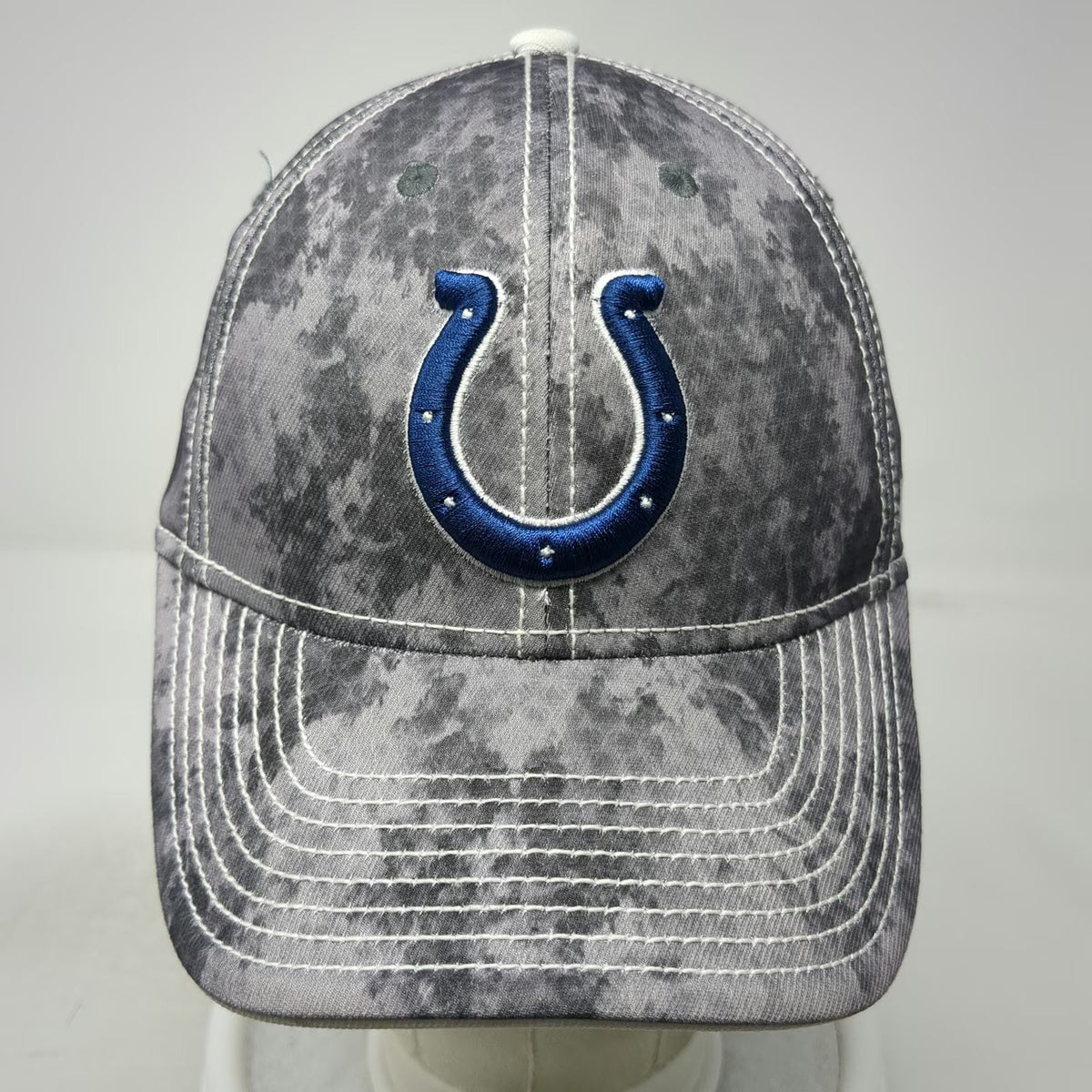 Reebok Indianapolis Colts NFL Gray M Stretch Fit Mottled Contrast Stitching Cap
