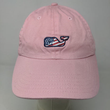 Vineyard Vines Women's Slideback Hat Pink Embroidered Patriotic Whale Logo