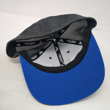 Pacific Headwear Baseball Cap Blue Gray 7 3/8 EB Cal Ripken Mesh Stretch Hat