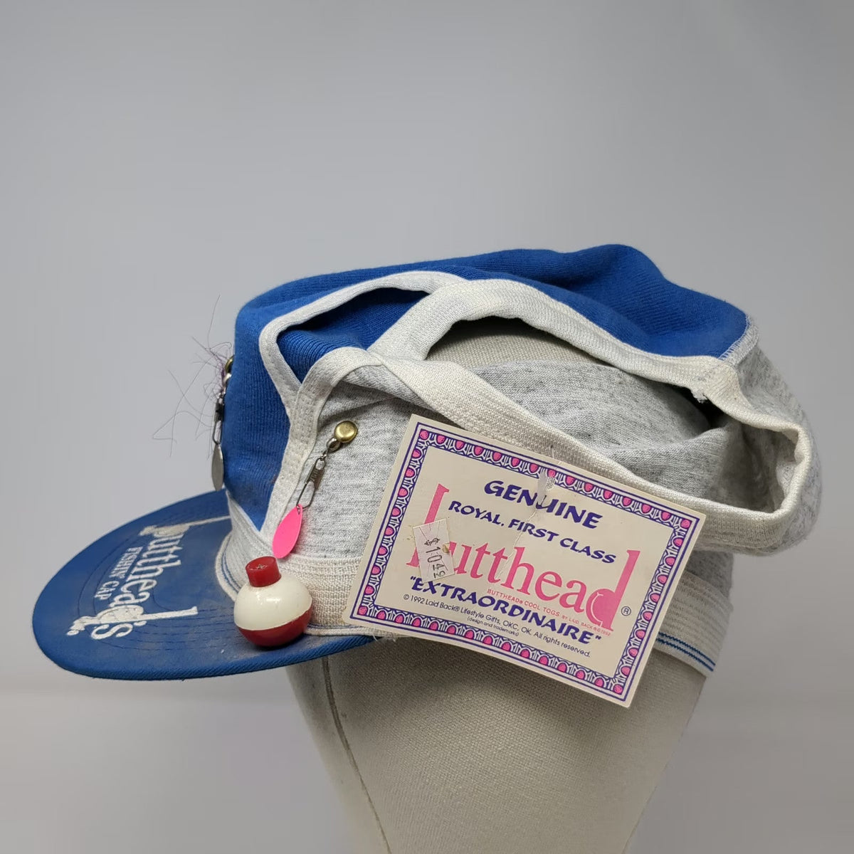 Buttheads Baseball Cap Blue M Fishing Lures Bobber Novelty Gag Briefs Hat