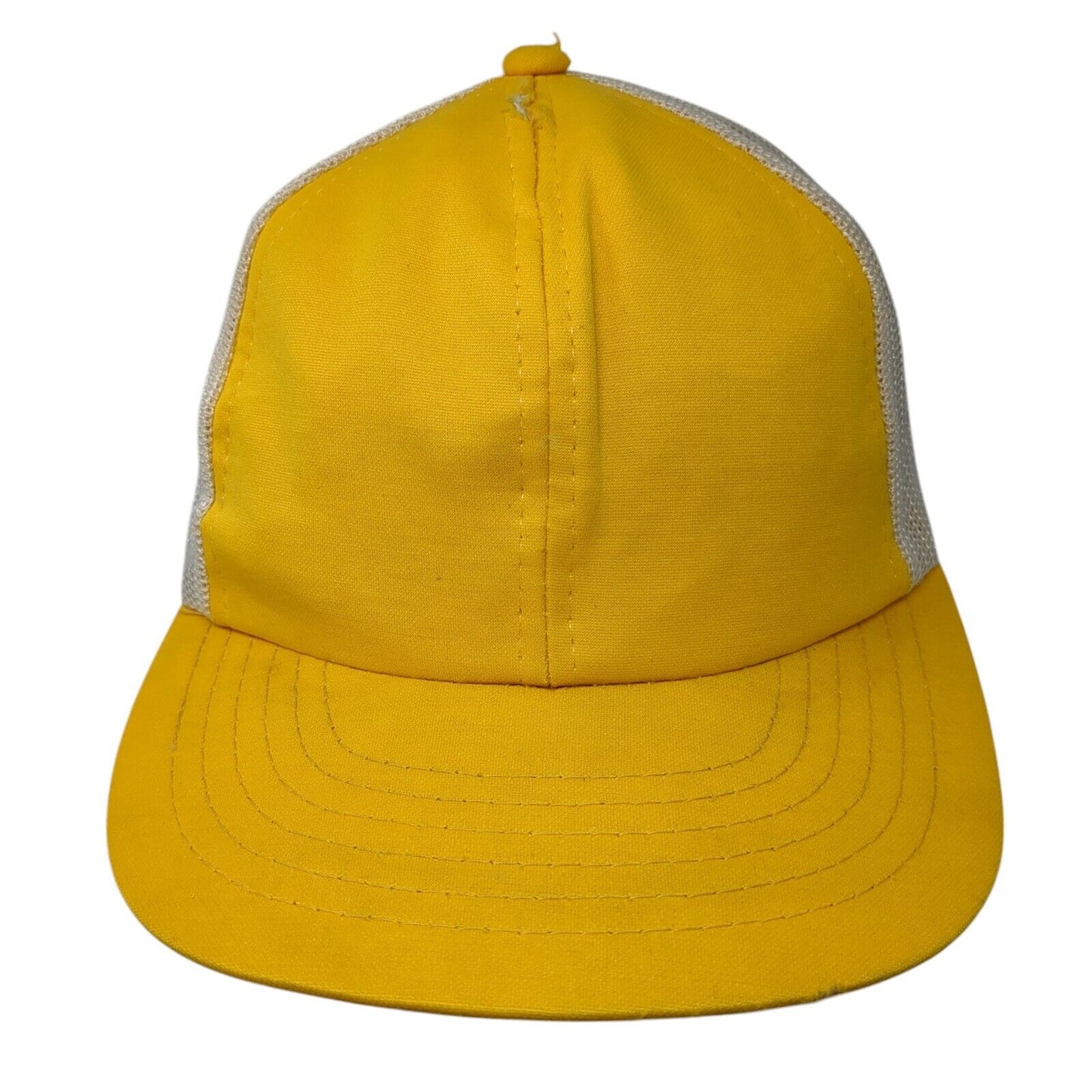 Unbranded Snapback Mesh Back Trucker Hat Yellow OSFA Colorblock