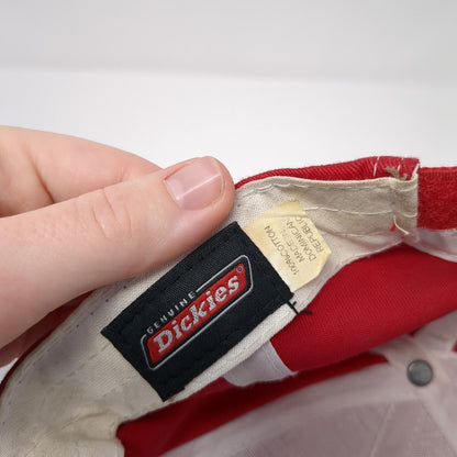 Genuine Dickies Strapback Hat Red One Size Adjustable Embroidered