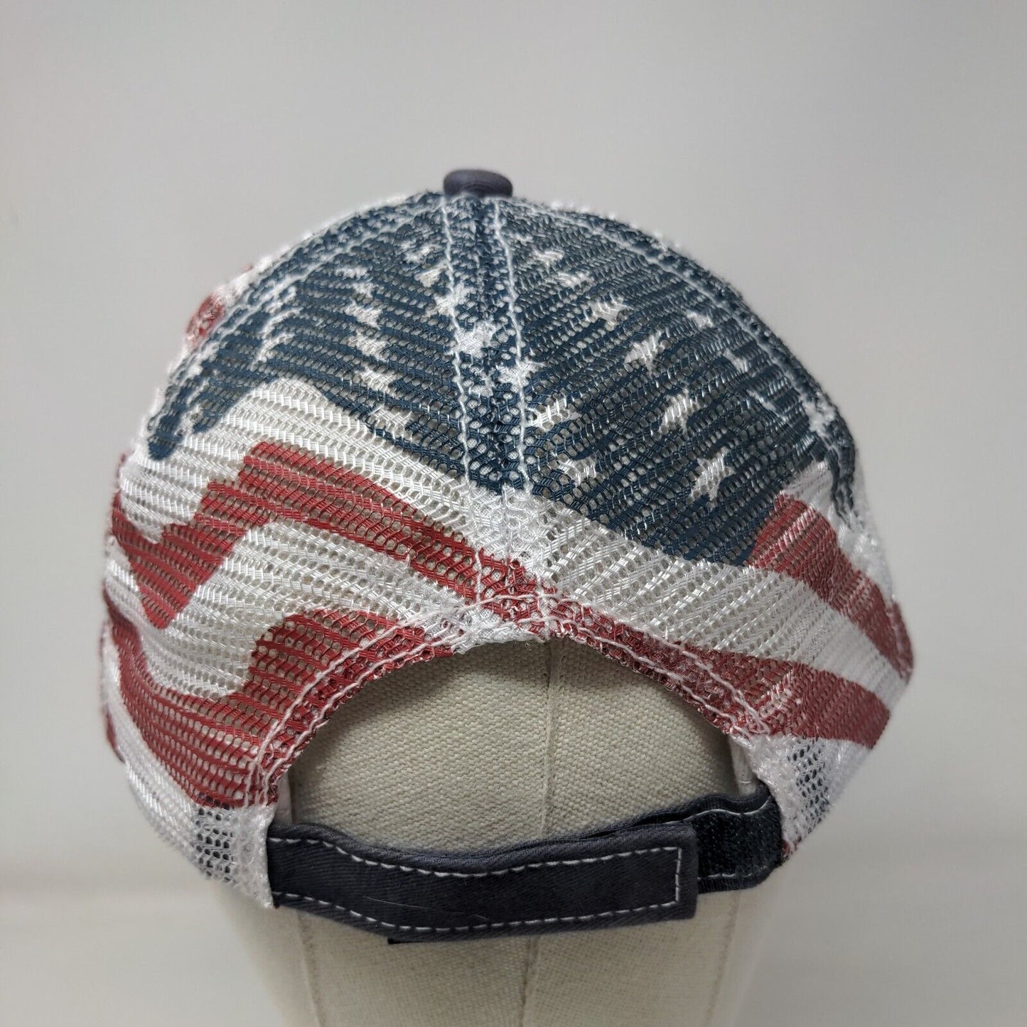 M&M Metals Strapback Mesh Back Trucker Hat Multi OSFA USA Flag Paramount