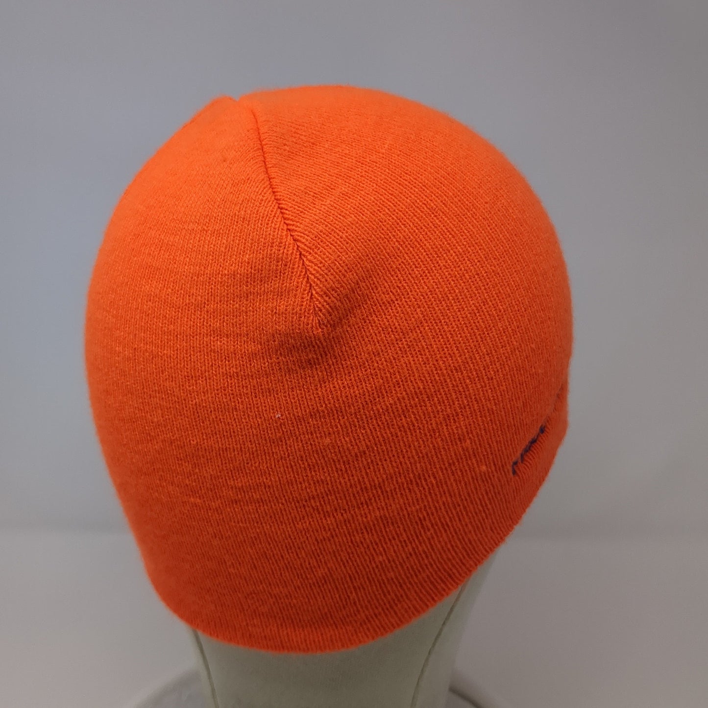 Meet Me In St. Louis Beanie Hat Orange One Size Stretch Knitted Embroidered AMC