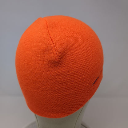 Meet Me In St. Louis Beanie Hat Orange One Size Stretch Knitted Embroidered AMC