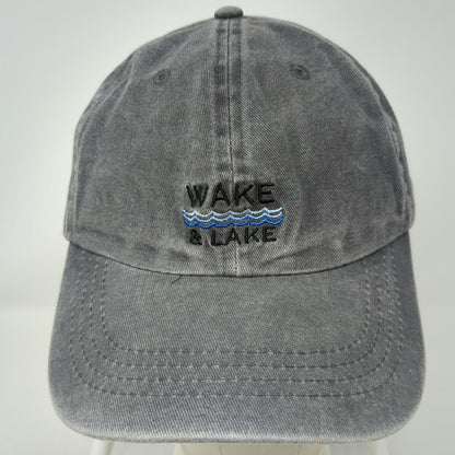 Pacific Brim Baseball Cap Gray One Size Hat Wake & Lake Embroidered Slideback