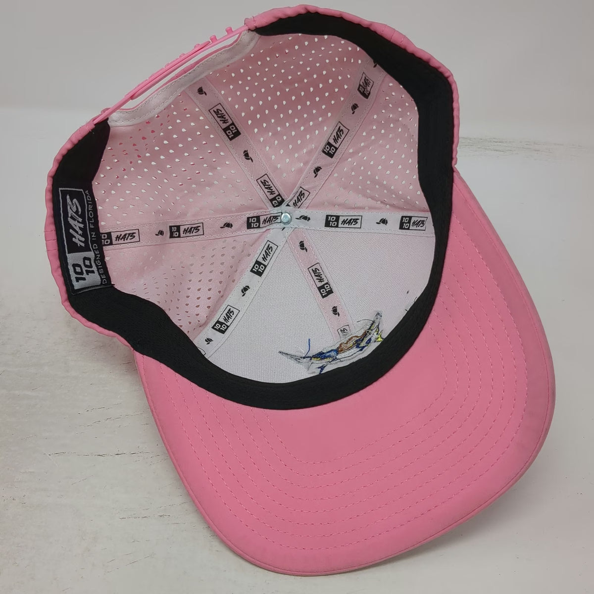 10/10 Hats Trucker Hat Pink One Size Waterproof Fishing Tournament Snapback