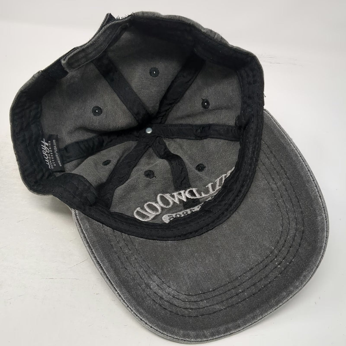 Lucky 7 Wildwood New Jersey Baseball Cap Gray One Size Strapback Embroidered Hat