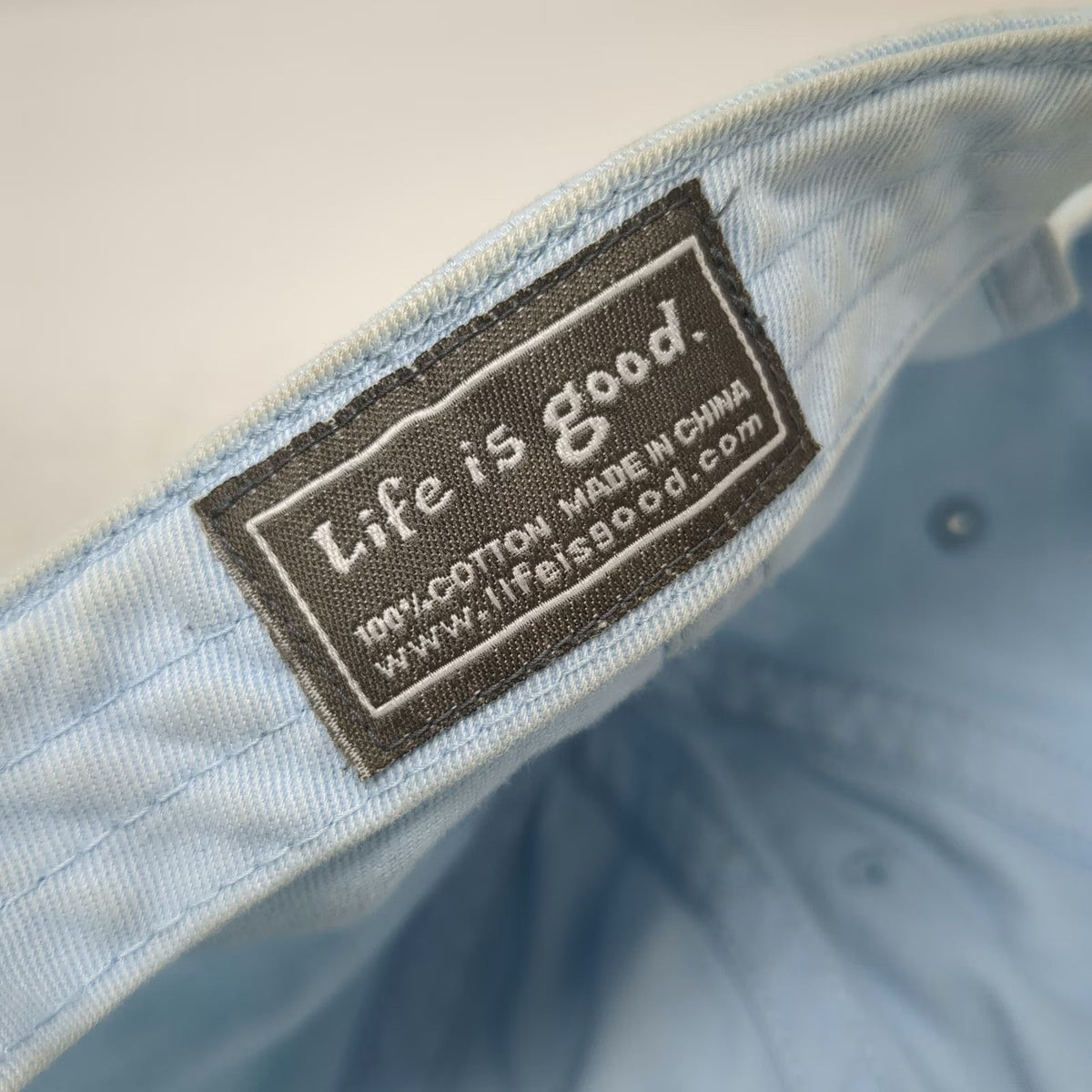 Life is Good Baseball Cap Blue One Size Adjustable Cotton Patch Logo Relaxed Hat