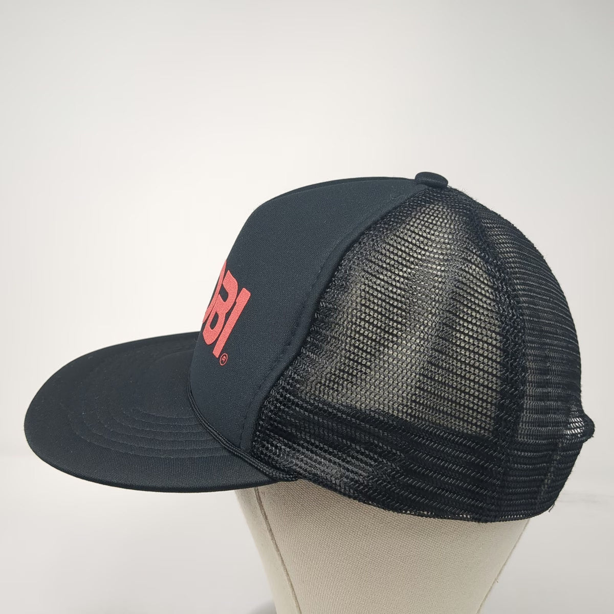 Nasco Ryobi Black One Size Trucker Hat Snapback Mesh Foam Front Rope Detail