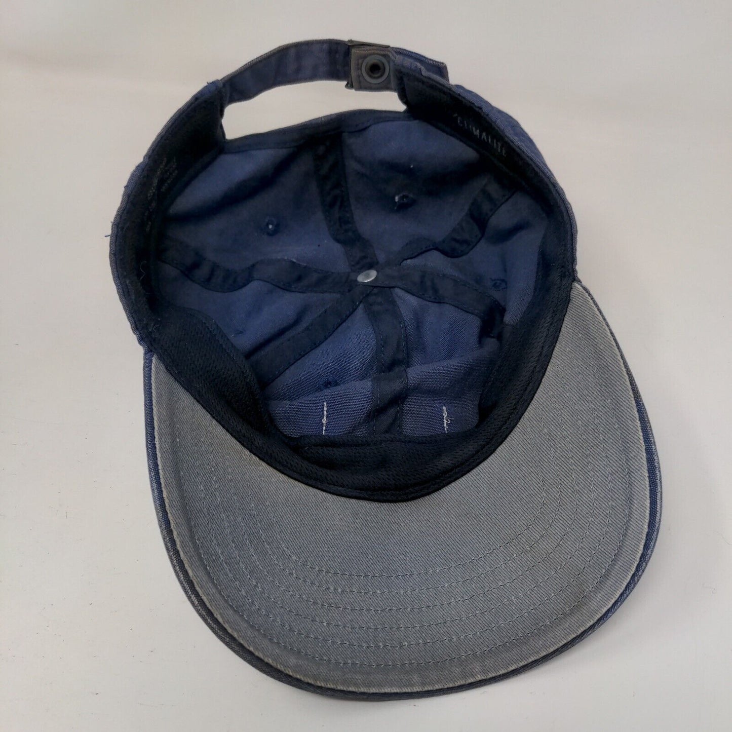 Adidas Three Stripe Life Slideback Hat Blue One Size Climalite 6 Panel