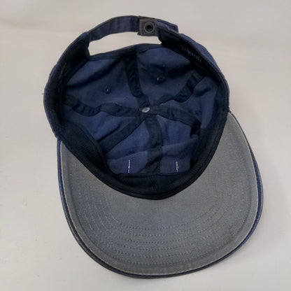 Adidas Three Stripe Life Slideback Hat Blue One Size Climalite 6 Panel