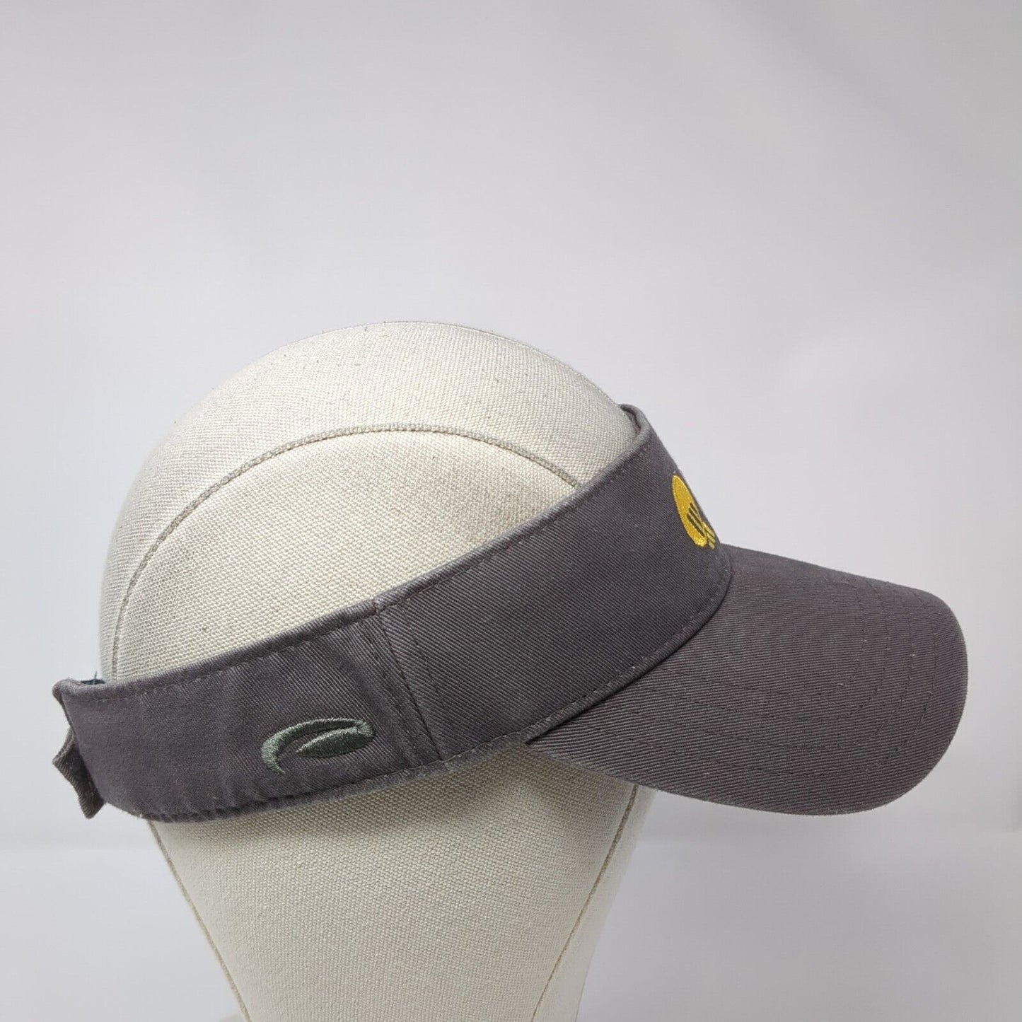 REC Strapback Sun Visor Hat Gray One Size Adjustable Embroidered Pukka