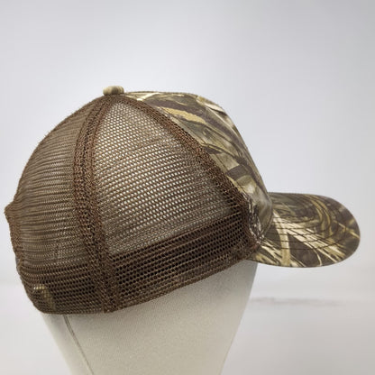 John Deere Trucker Hat Brown Green Beige One Size Mesh Snapback Camo Logo