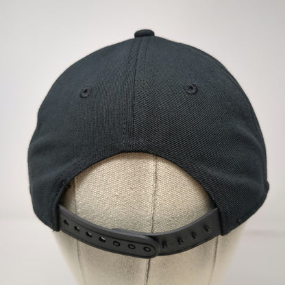 Nike Snapback Black Hat M Green Underbrim Embroidered Swoosh Logo Pro Cap