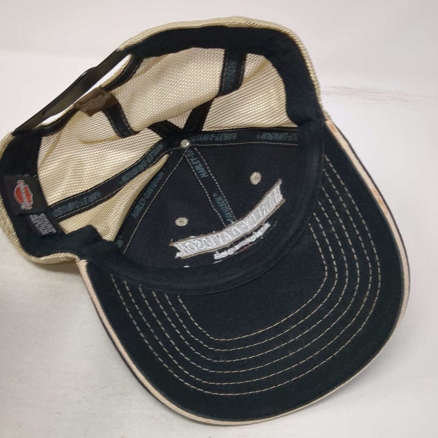 Harley-Davidson Trucker Hat Black One Size Mesh Snapback Bar & Shield Logo