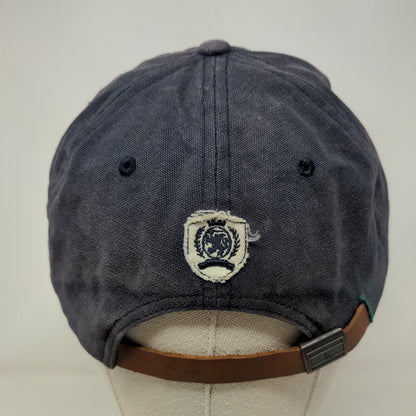 Hilfiger Slideback Hat Blue OSFA Embroidered Adjustable Leather Strap