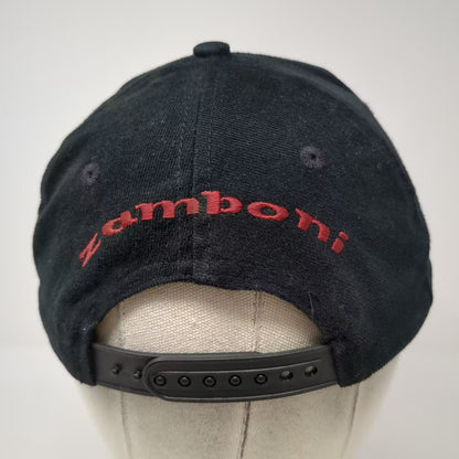 Zamboni Snapback Hat Black One Size Adult Adjustable Embroidered Logo Patch Red