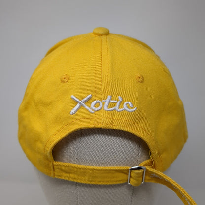 Xotic Slideback Baseball Cap Yellow One Size Adjustable Embroidered 6 Panel