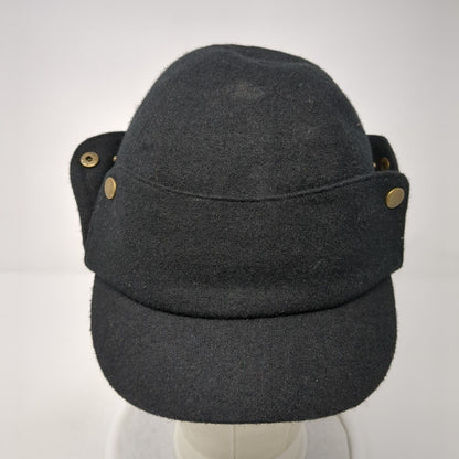 Jessica Simpson Fitted Hat Black One Size Ear Flap Solid Blank Outdoor