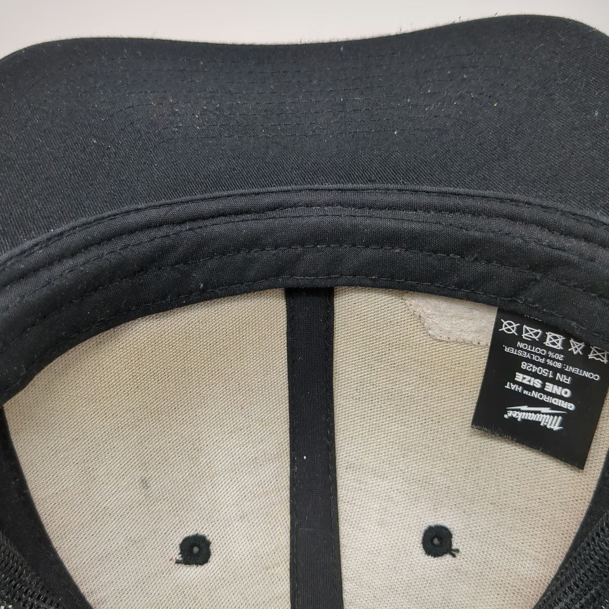 Milwaukee Trucker Hat Black One Size Snapback Mesh Gridiron Patch Workwear Tools