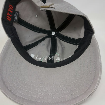 Otto Baseball Cap Gray One Size Alani Nu Logo Cotton Slideback Buckle Curved Hat