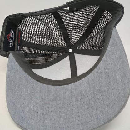 Pacific Headwear Trucker Hat Gray OSFM Bentley Door Company Snapback Mesh Back