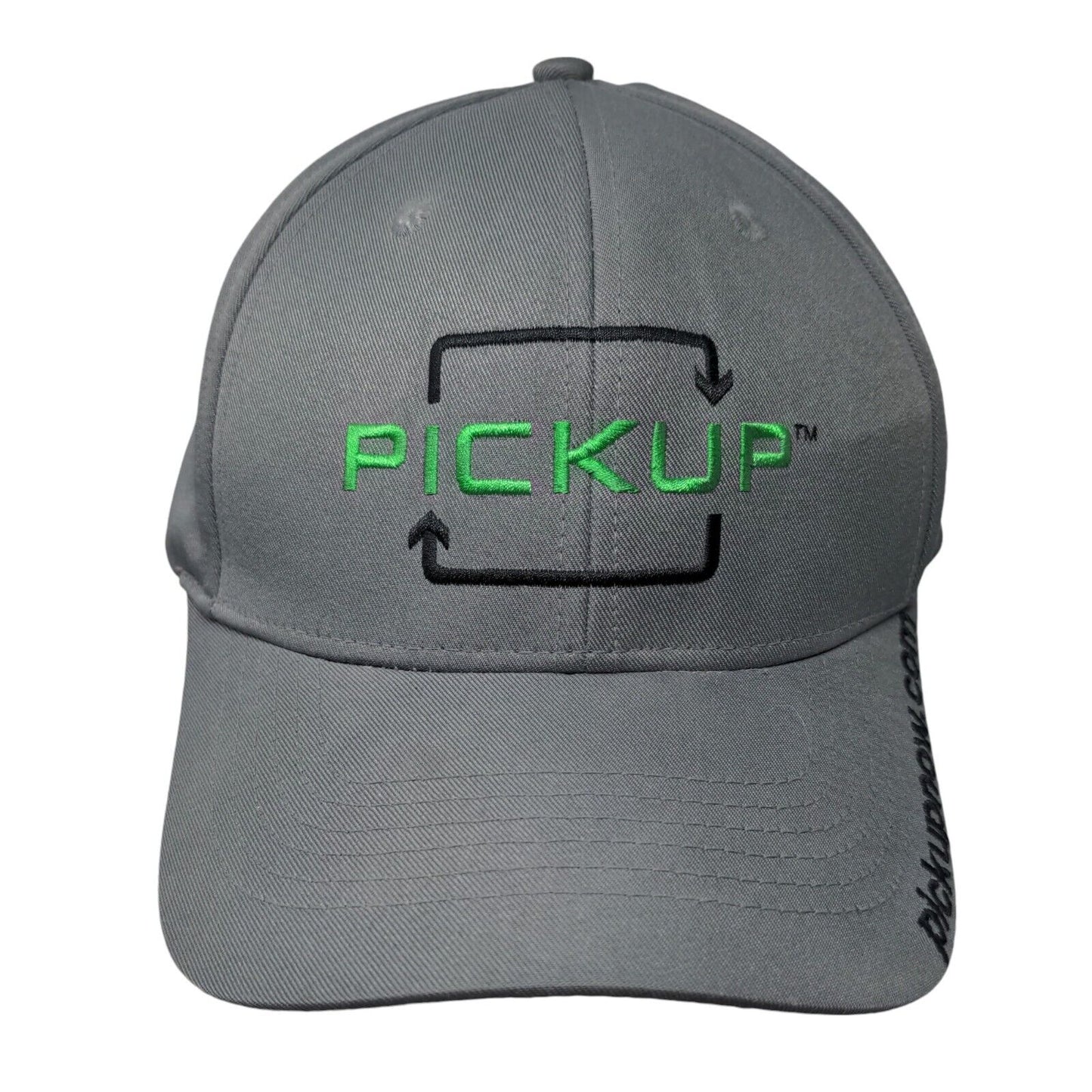 Pickup Strapback Hat Gray One Size Adjustable Embroidered 6 Panel