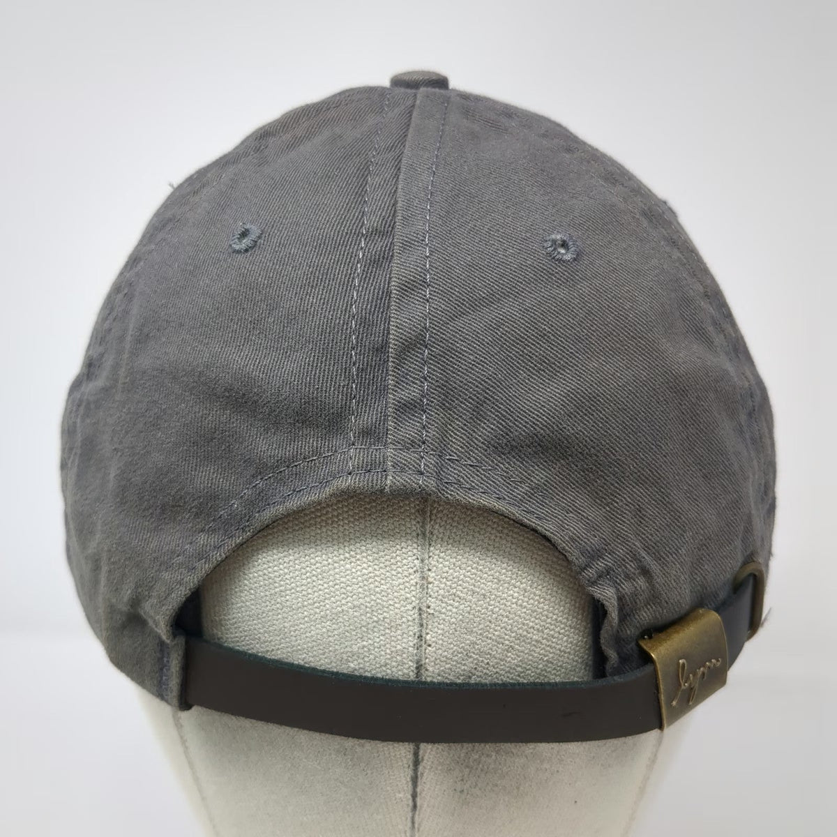 Love Your Melon Baseball Cap Gray One Size Leather Strap Made in USA lym Hat
