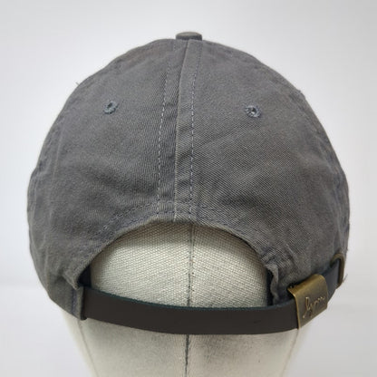 Love Your Melon Baseball Cap Gray One Size Leather Strap Made in USA lym Hat