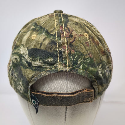 Port Authority Baseball Cap Brown One Size Camo Strapback River Adventures hat
