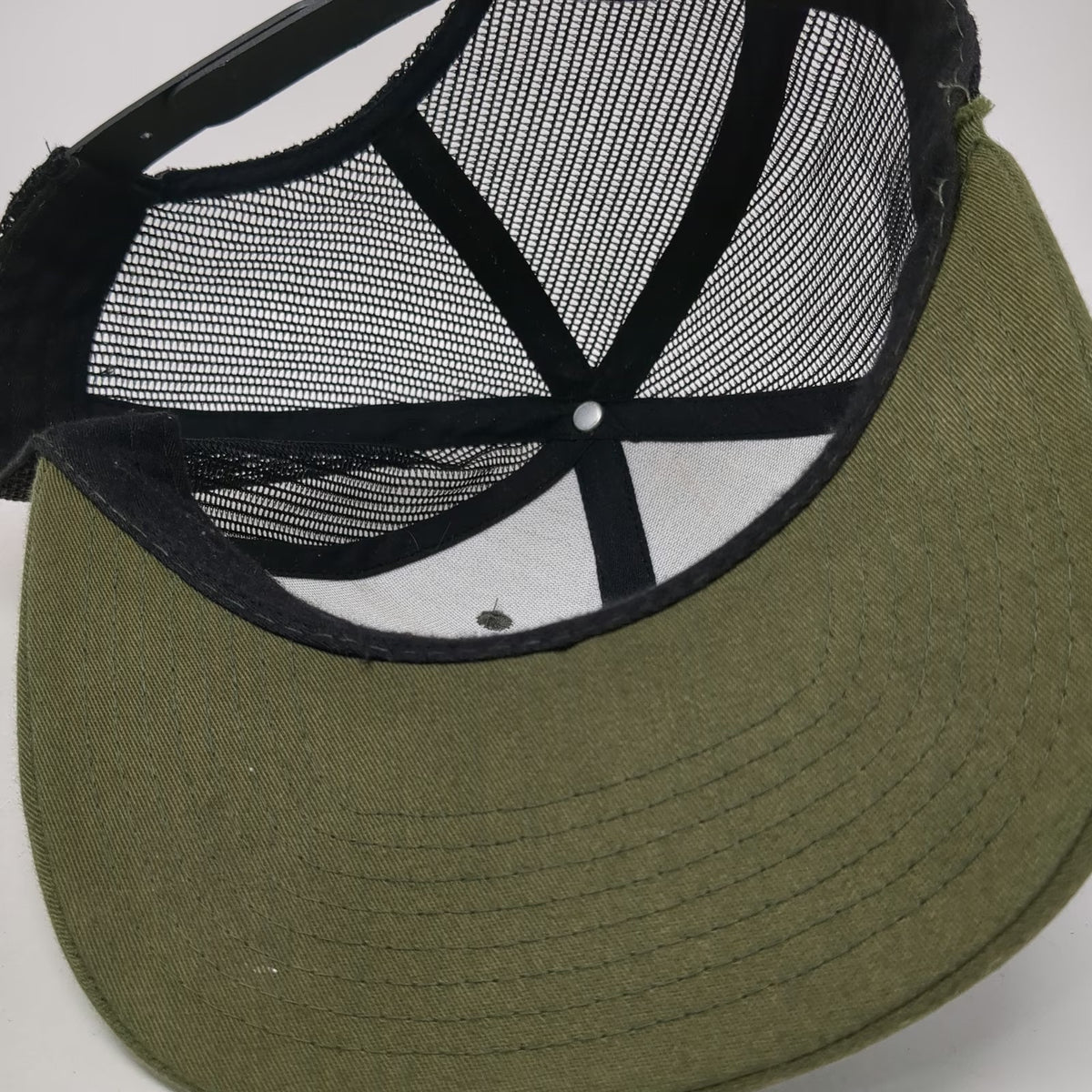 Cedar Creek Capital Trucker Hat Green One Size Mesh Back Snapback Leather Patch