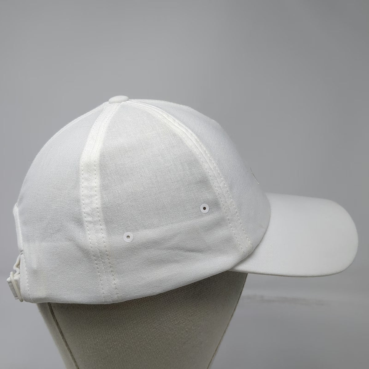 lululemon Baseball Cap White One Size Adjustable Slideback Polyester Logo Hat