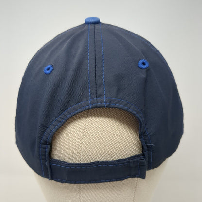 SeaWorld Strapback Hat Blue One Size Adjustable Embroidered Vented Holes 6 Panel