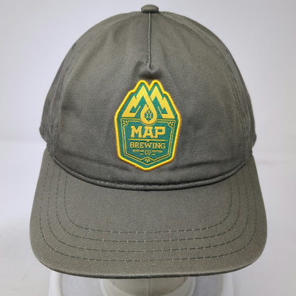 MAP 5 Panel Green One Size Brewing Bozeman Montana Patch Slideback Hat Brewery
