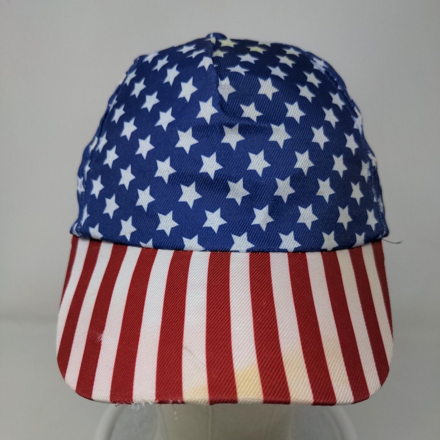 Unbranded Men's Patriotic Snapback Mesh Back Hat Stars Stripes Multicolor