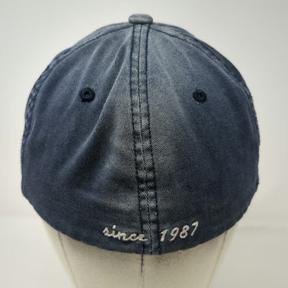 Aeropostale Baseball Cap Blue M Fitted Distressed Embroidered Logo Hat