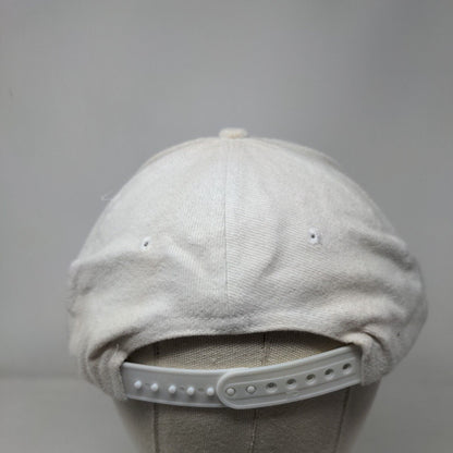 KC Snapback Hat Cream OSFA Adjustable Vented Holes 6 Panel Blank