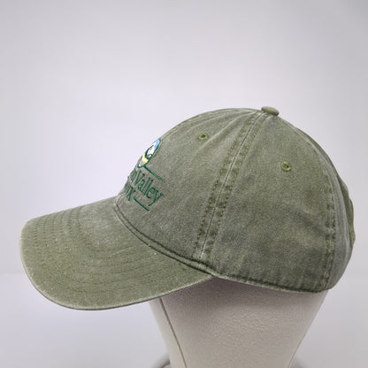 Madison Valley Bank Strapback Hat Green One Size Embroidered Otto