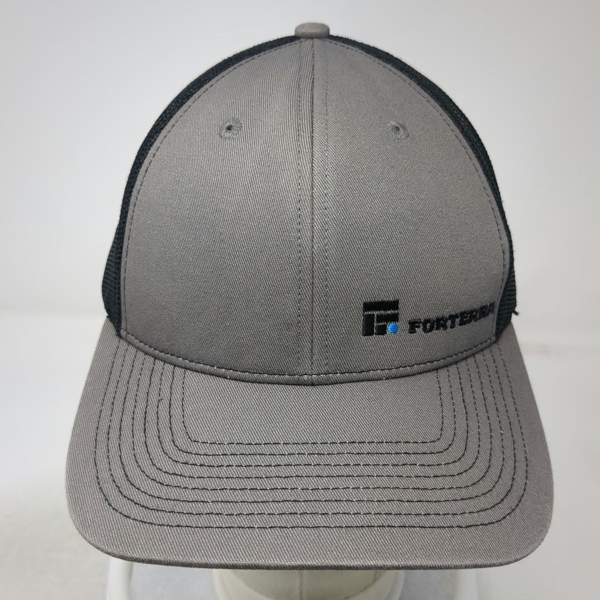 Outdoor Cap Trucker Hat Gray One Size Mesh Back Snapback Forterra Logo Hat Black