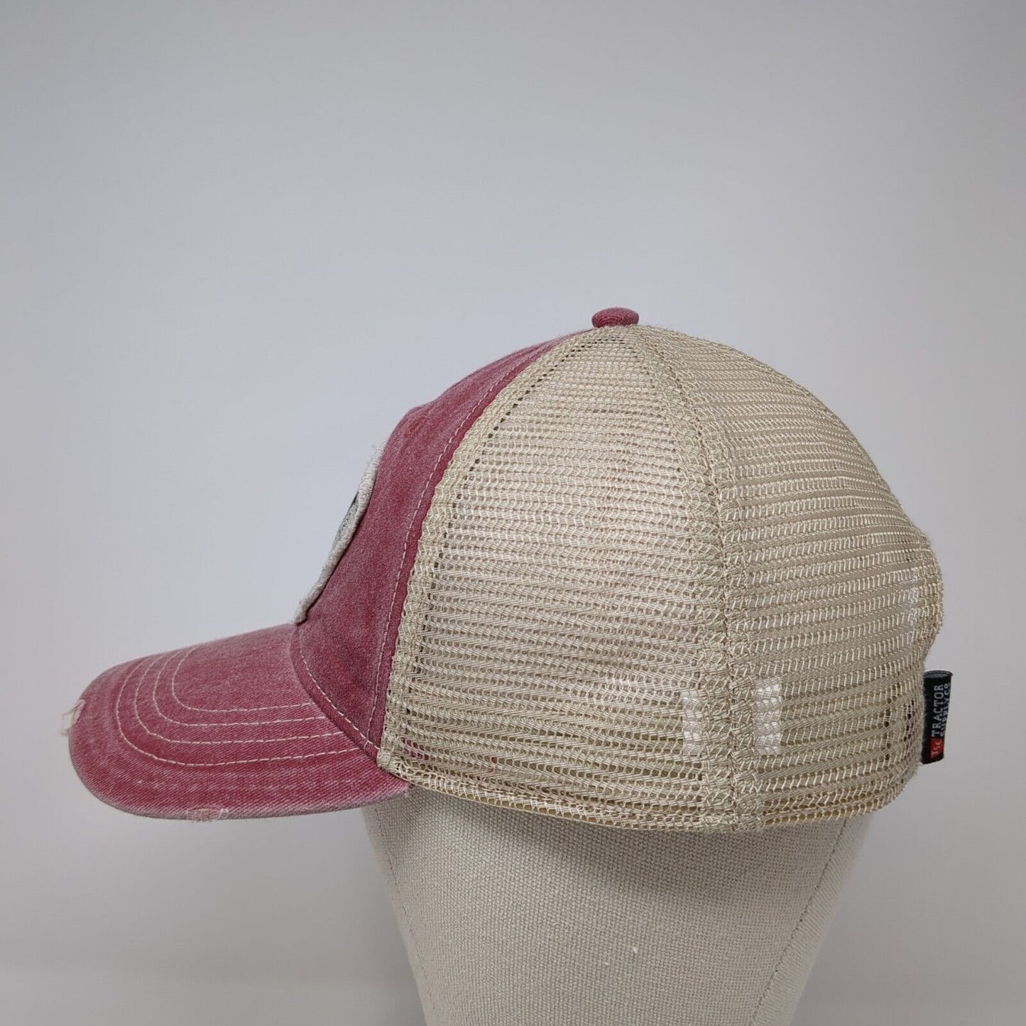 Tractor Supply Co. Snapback Trucker Hat Red One Size Adjustable Mesh Distressed