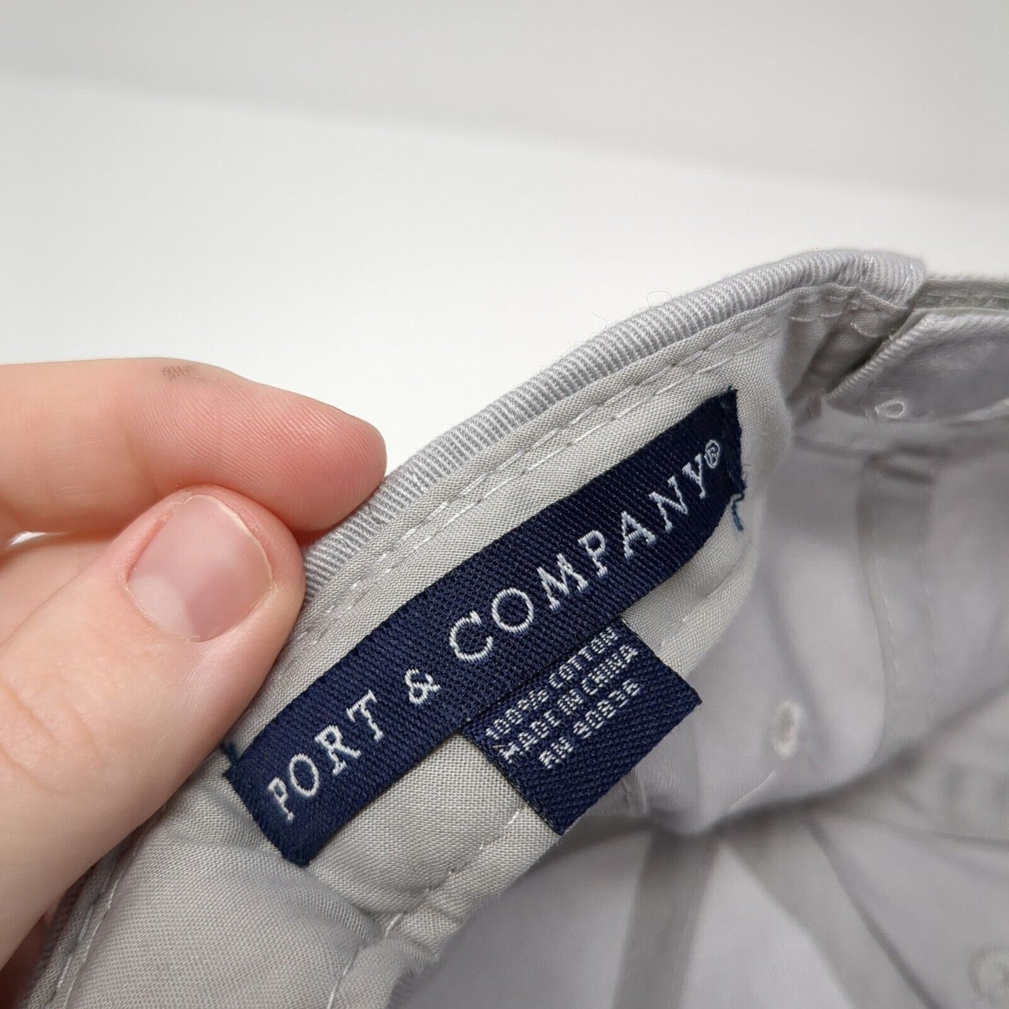 Root Rents Strapback Hat Gray One Size Adjustable Embroidered Port & Company