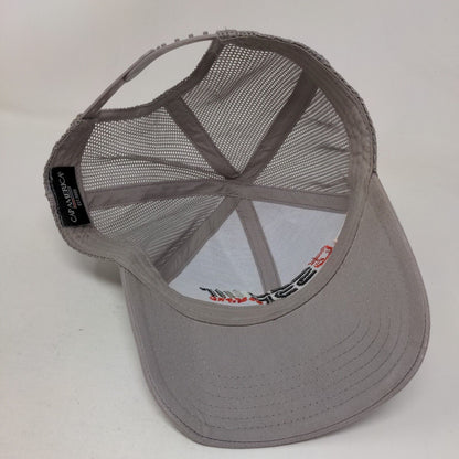 GSSF Pro Snapback Trucker Hat Gray One Size Adjustable Mesh Back Cap America
