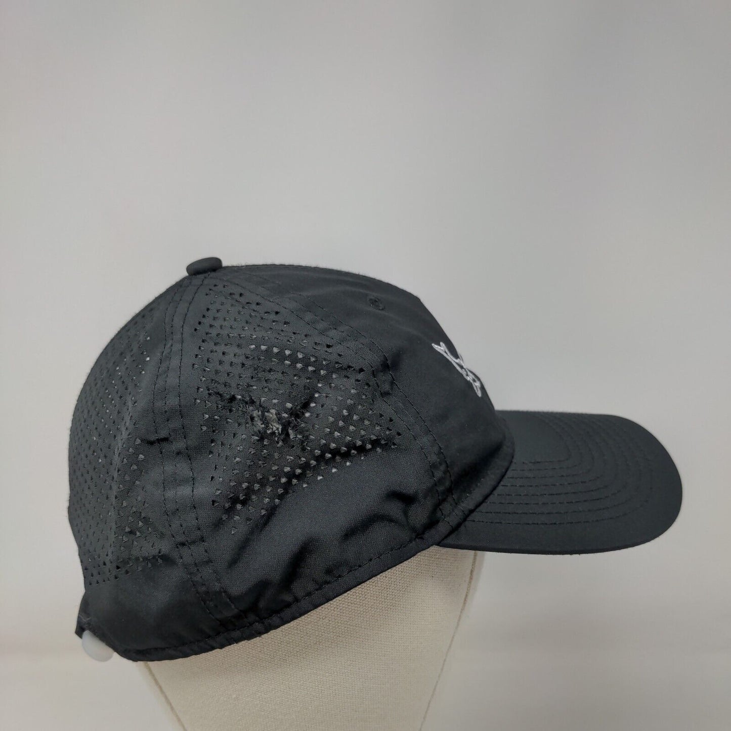 DS DHT1 Strapback Hat Black OSFM Embroidered Laser Cut New Era