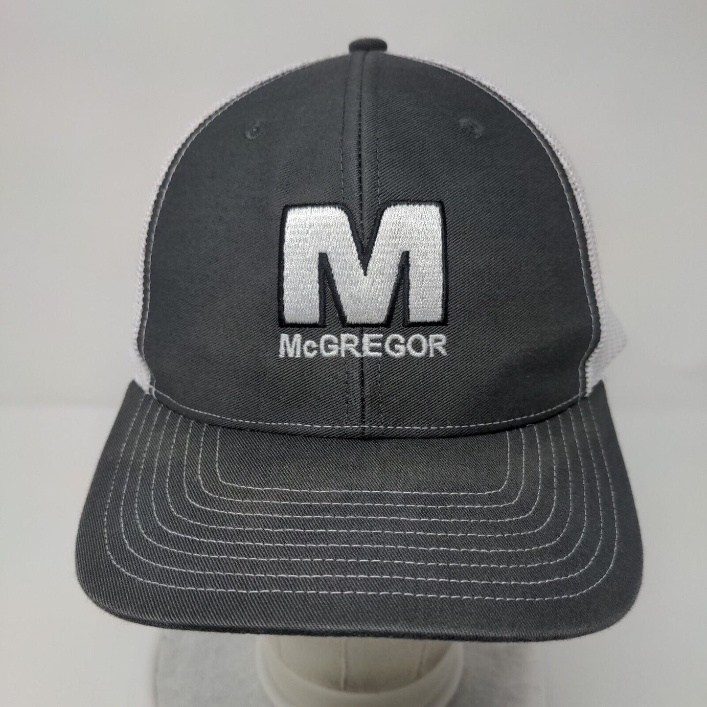 McGregor Snapback Mesh Back Trucker Hat Gray One Size Richardson