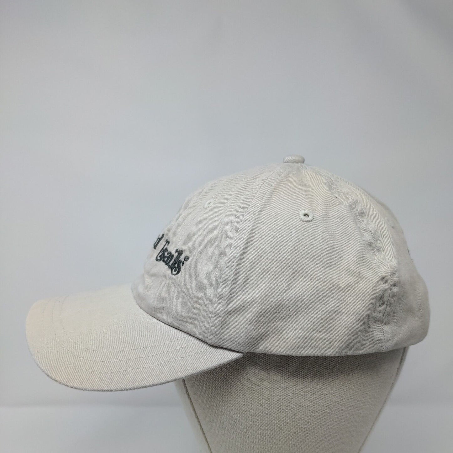 Thousand Trails Slideback Hat Tan OSFA Embroidered Leather Strap
